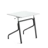 Oppilaspöytä ADJUST Korkeussäädettävä, 700x600 mm, korkeapainelaminaatti HPL, valkoinen, antrasiitinharmaa