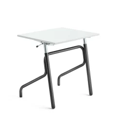 Oppilaspöytä ADJUST Korkeussäädettävä, 700x600 mm, korkeapainelaminaatti HPL, valkoinen, antrasiitinharmaa