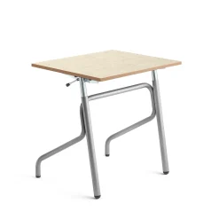 Oppilaspöytä ADJUST Korkeussäädettävä, 700x600 mm, linoleumi, beige, hopeanharmaa