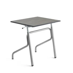 Oppilaspöytä ADJUST Korkeussäädettävä, 700x600 mm, linoleumi, tummanharmaa, hopeanharmaa