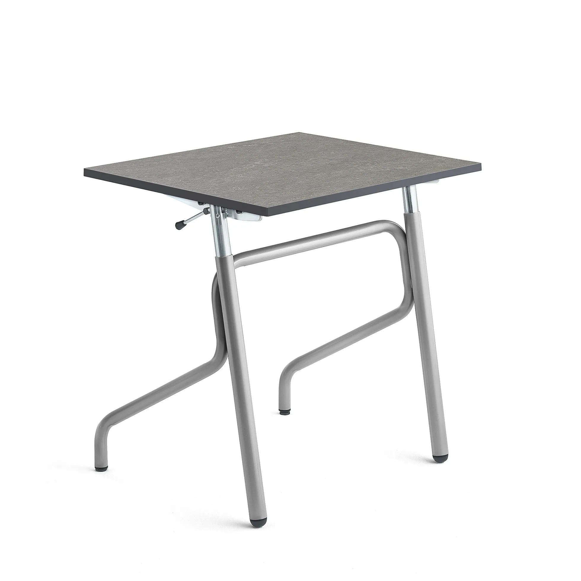 Oppilaspöytä ADJUST Korkeussäädettävä, 700x600 mm, linoleumi, tummanharmaa, hopeanharmaa