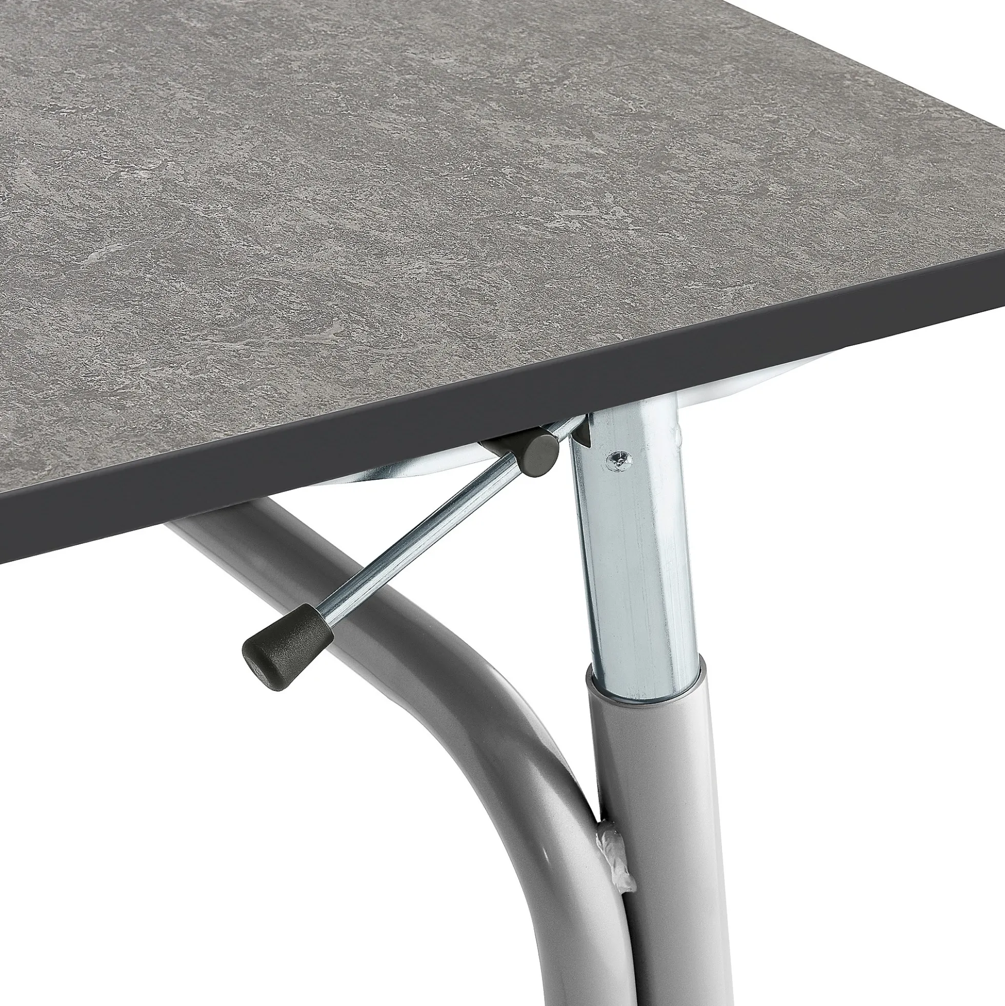 Oppilaspöytä ADJUST Korkeussäädettävä, 700x600 mm, linoleumi, tummanharmaa, hopeanharmaa