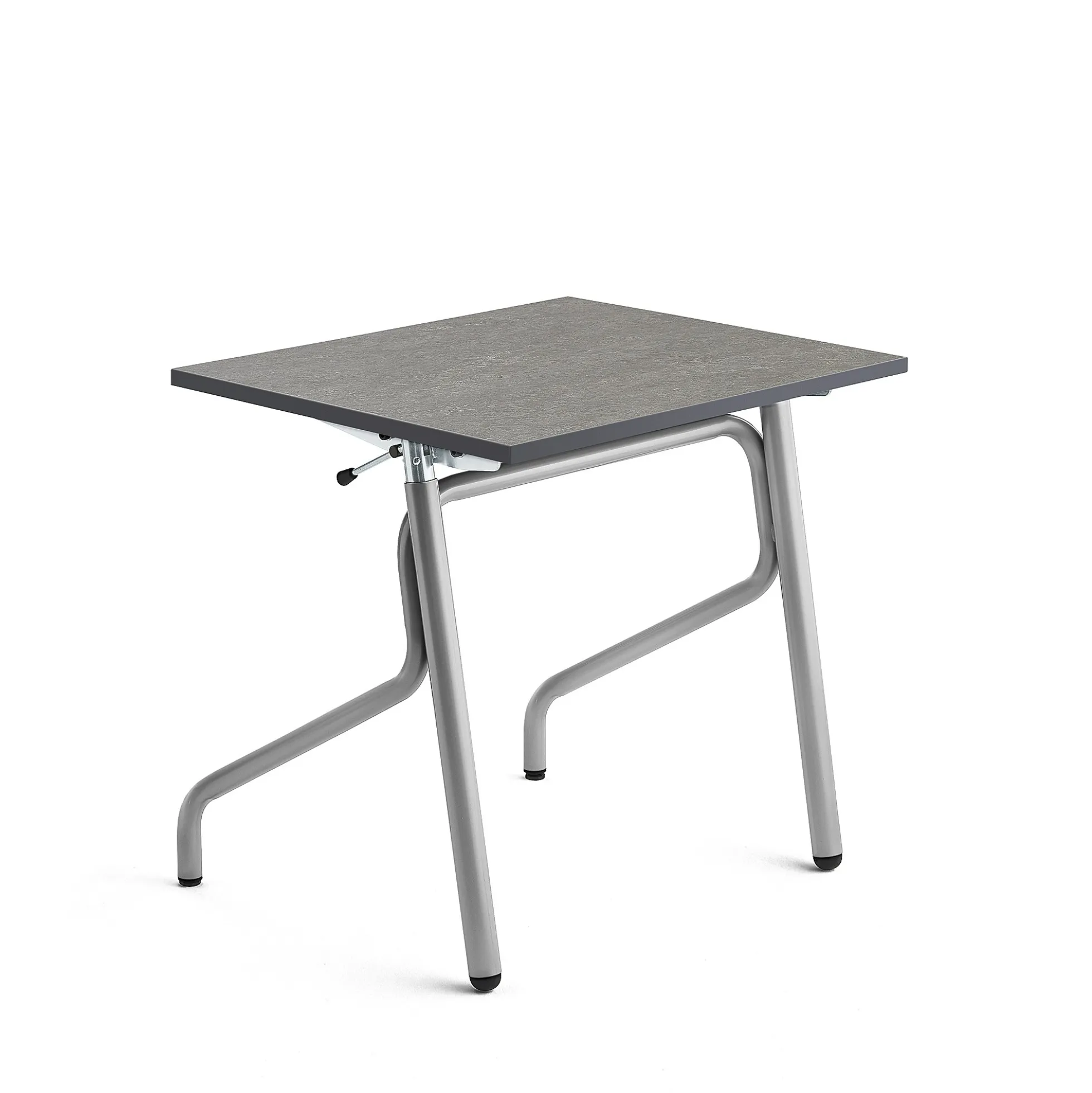 Oppilaspöytä ADJUST Korkeussäädettävä, 700x600 mm, linoleumi, tummanharmaa, hopeanharmaa