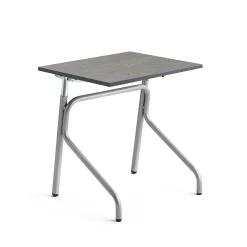 Oppilaspöytä ADJUST Korkeussäädettävä, 700x600 mm, linoleumi, tummanharmaa, hopeanharmaa