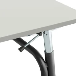 Oppilaspöytä ADJUST Korkeussäädettävä, 700x600 mm, ääntä vaimentava korkeapainelaminaatti HPL, harmaa, antrasiitinharmaa