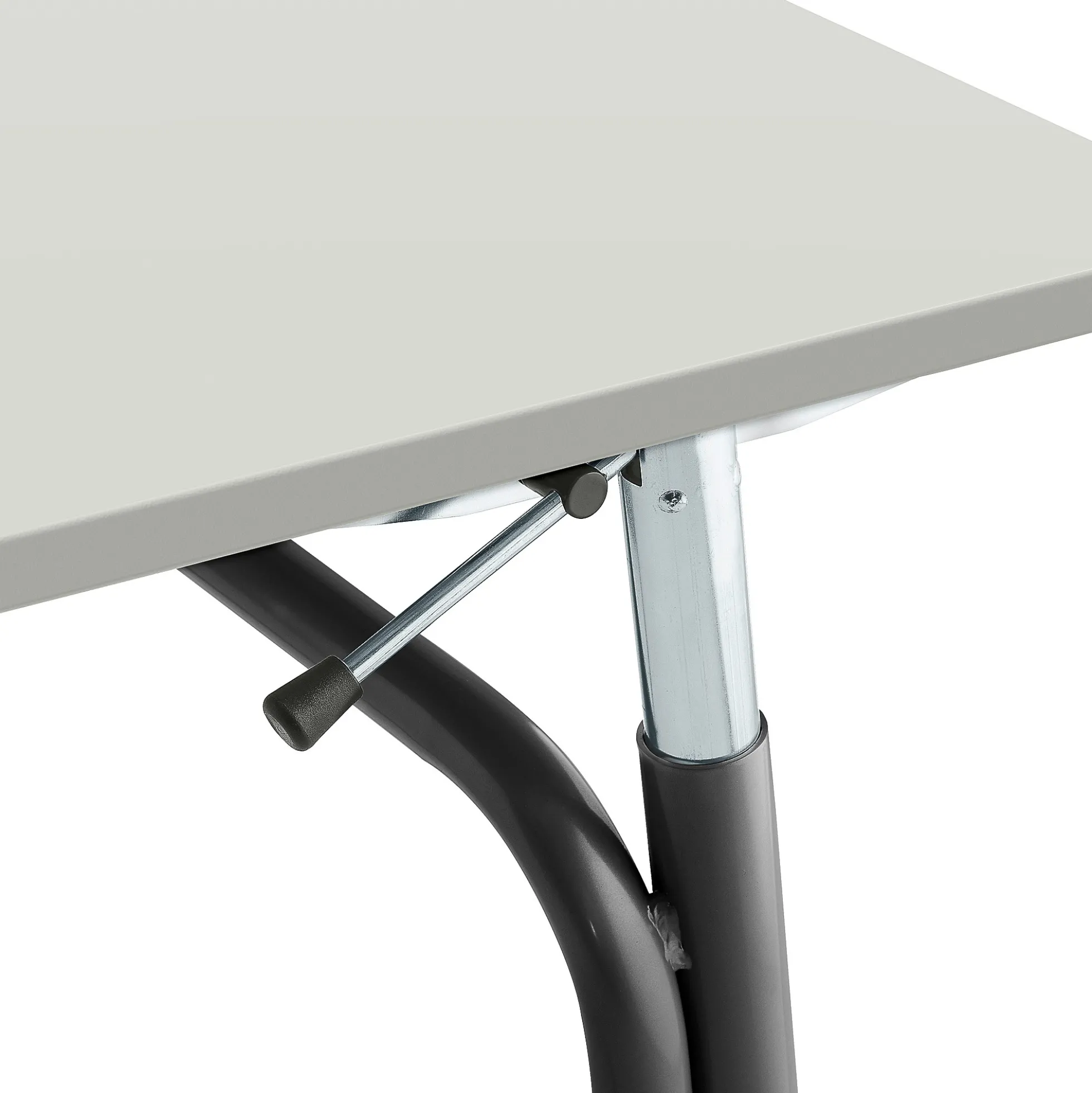 Oppilaspöytä ADJUST Korkeussäädettävä, 700x600 mm, ääntä vaimentava korkeapainelaminaatti HPL, harmaa, antrasiitinharmaa