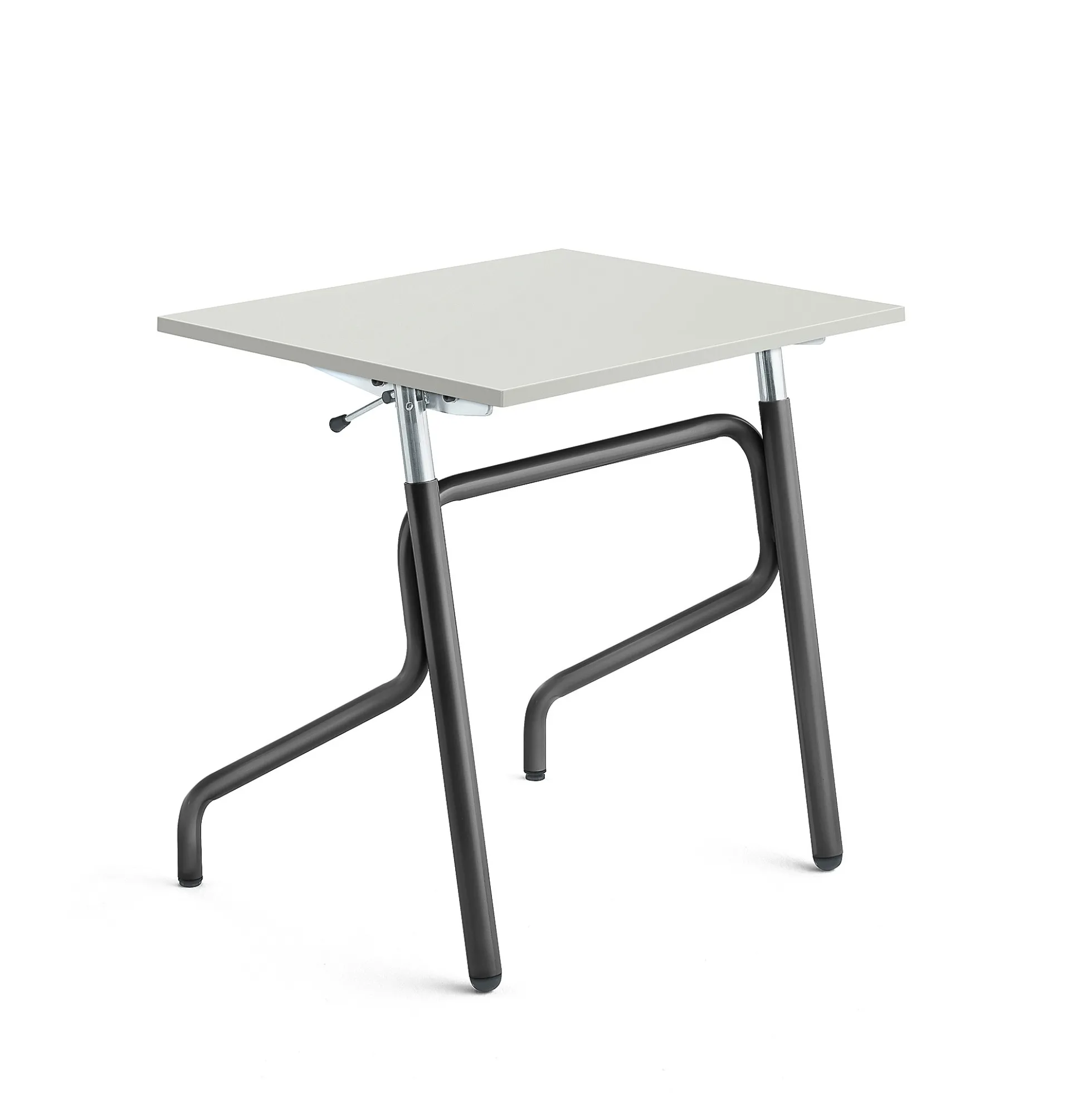 Oppilaspöytä ADJUST Korkeussäädettävä, 700x600 mm, ääntä vaimentava korkeapainelaminaatti HPL, harmaa, antrasiitinharmaa
