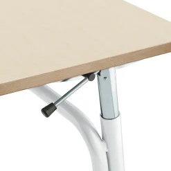 Oppilaspöytä ADJUST Korkeussäädettävä, 700x600 mm, ääntä vaimentava korkeapainelaminaatti HPL, koivu, valkoinen