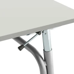 Oppilaspöytä ADJUST Korkeussäädettävä, 700x600 mm, ääntä vaimentava korkeapainelaminaatti HPL, harmaa, hopeanharmaa
