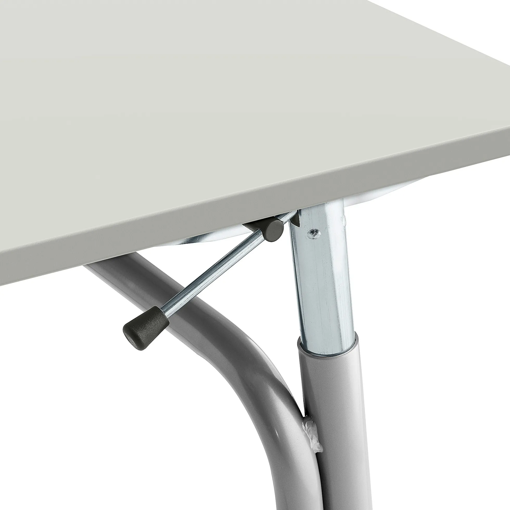 Oppilaspöytä ADJUST Korkeussäädettävä, 700x600 mm, ääntä vaimentava korkeapainelaminaatti HPL, harmaa, hopeanharmaa