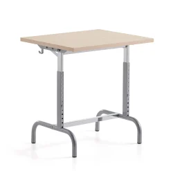 Oppilaspöytä 182 Hopeanharmaa, beige linoleumi