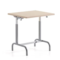 Oppilaspöytä 182 Hopeanharmaa, beige linoleumi