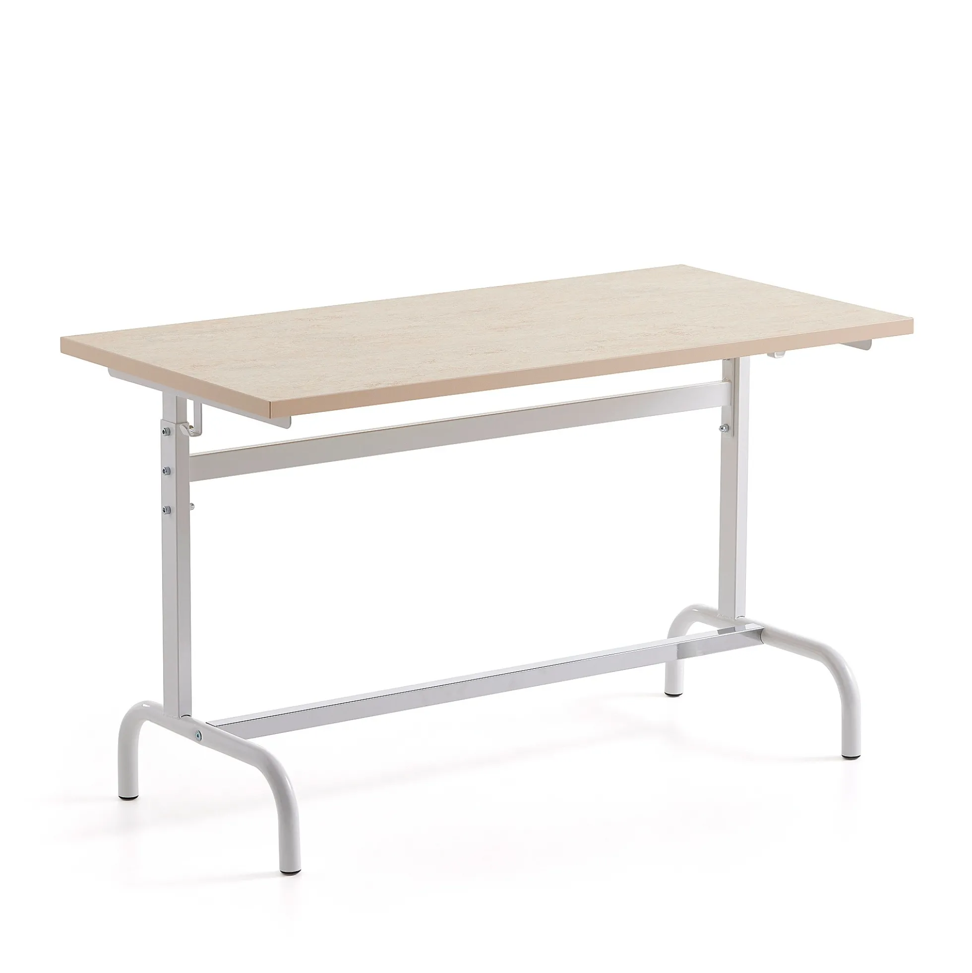 Oppilaspöytä 184 Linoleumi, valkoinen/beige