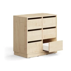 Oppilassäilytin CASPER 6 laatikkoa, sokkeli, koivu