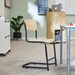 Oppilastuoli ELEVATE Säädettävä korkeus 460–640 mm, antrasiitti/koivu