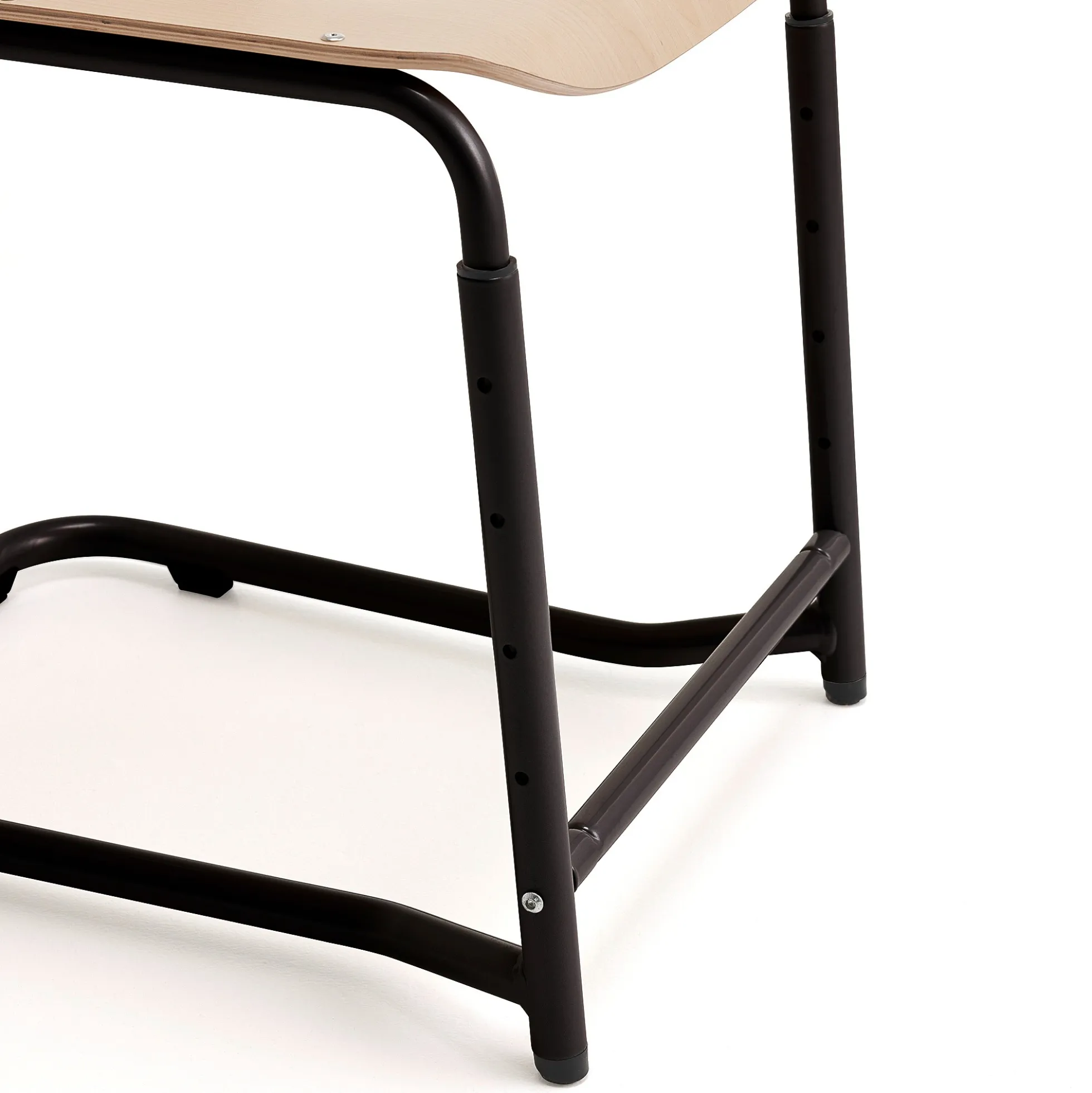 Oppilastuoli ELEVATE Säädettävä korkeus 460–640 mm, antrasiitti/koivu