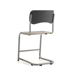 Oppilastuoli ELEVATE Säädettävä korkeus 460–640 mm, hopea/antrasiitti