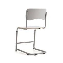 Oppilastuoli ELEVATE Säädettävä korkeus 460–640 mm, hopea/harmaa