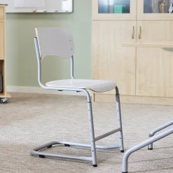 Oppilastuoli ELEVATE Säädettävä korkeus 460–640 mm, hopea/harmaa
