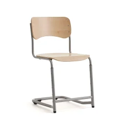 Oppilastuoli ELEVATE Säädettävä korkeus 460–640 mm, hopea/koivu