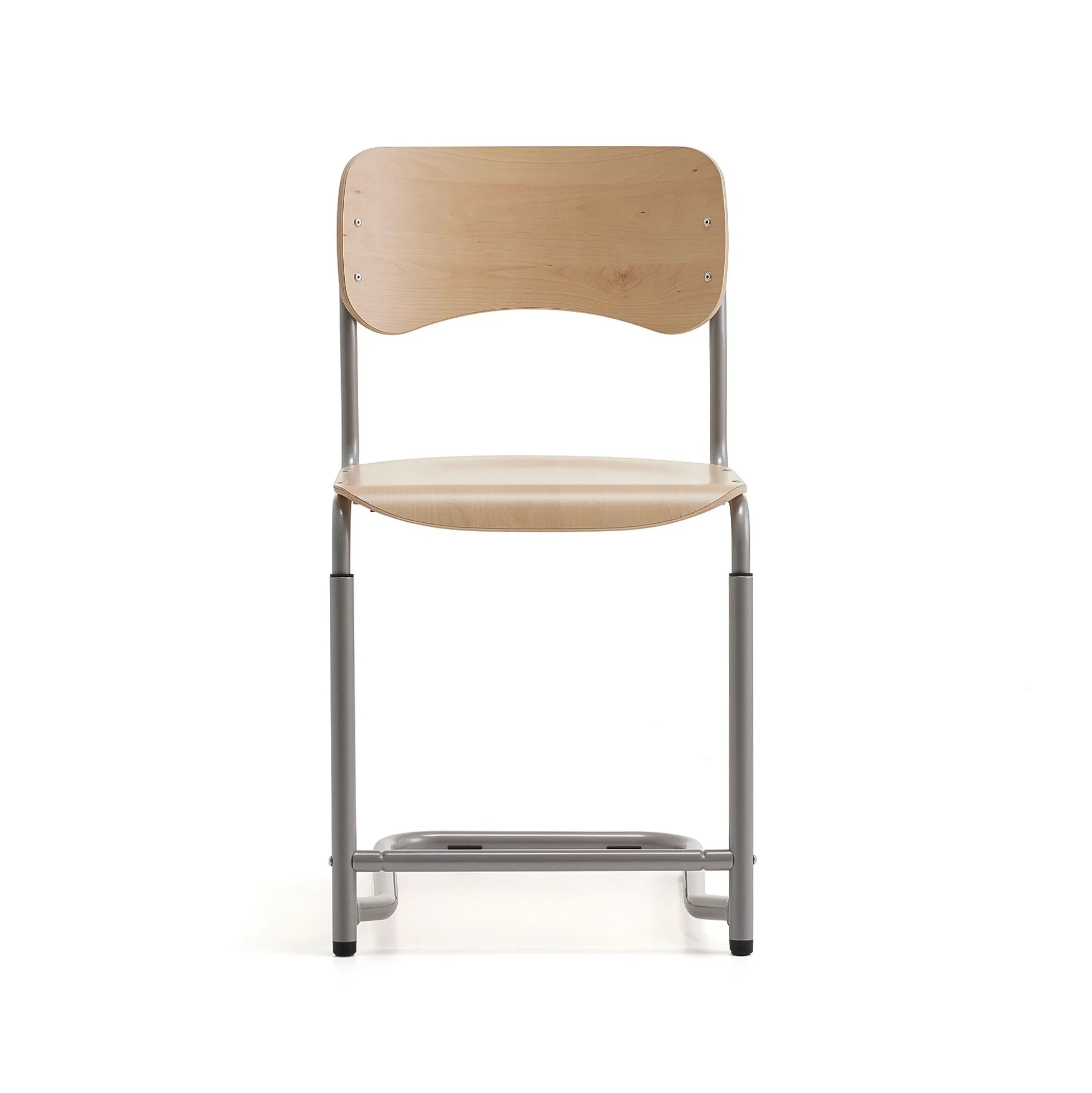 Oppilastuoli ELEVATE Säädettävä korkeus 460–640 mm, hopea/koivu