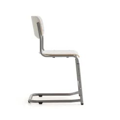Oppilastuoli ELEVATE Säädettävä korkeus 460–640 mm, hopea/valkoinen