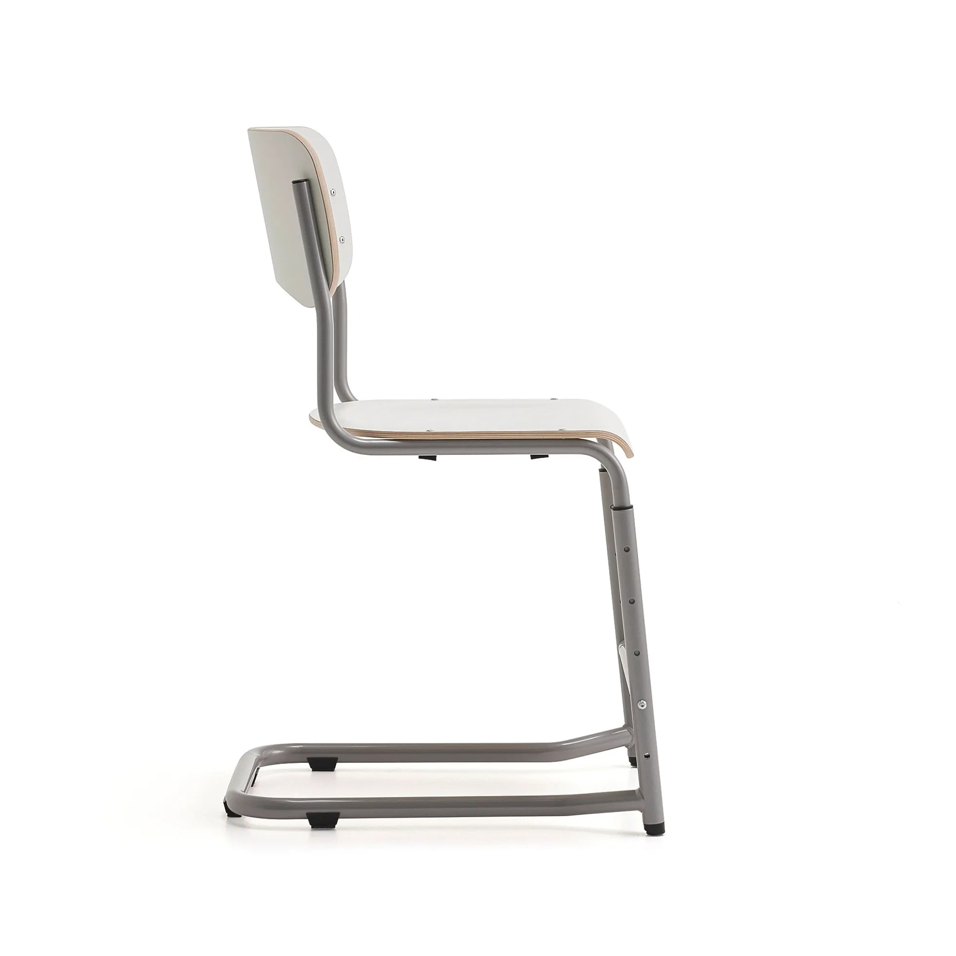 Oppilastuoli ELEVATE Säädettävä korkeus 460–640 mm, hopea/valkoinen