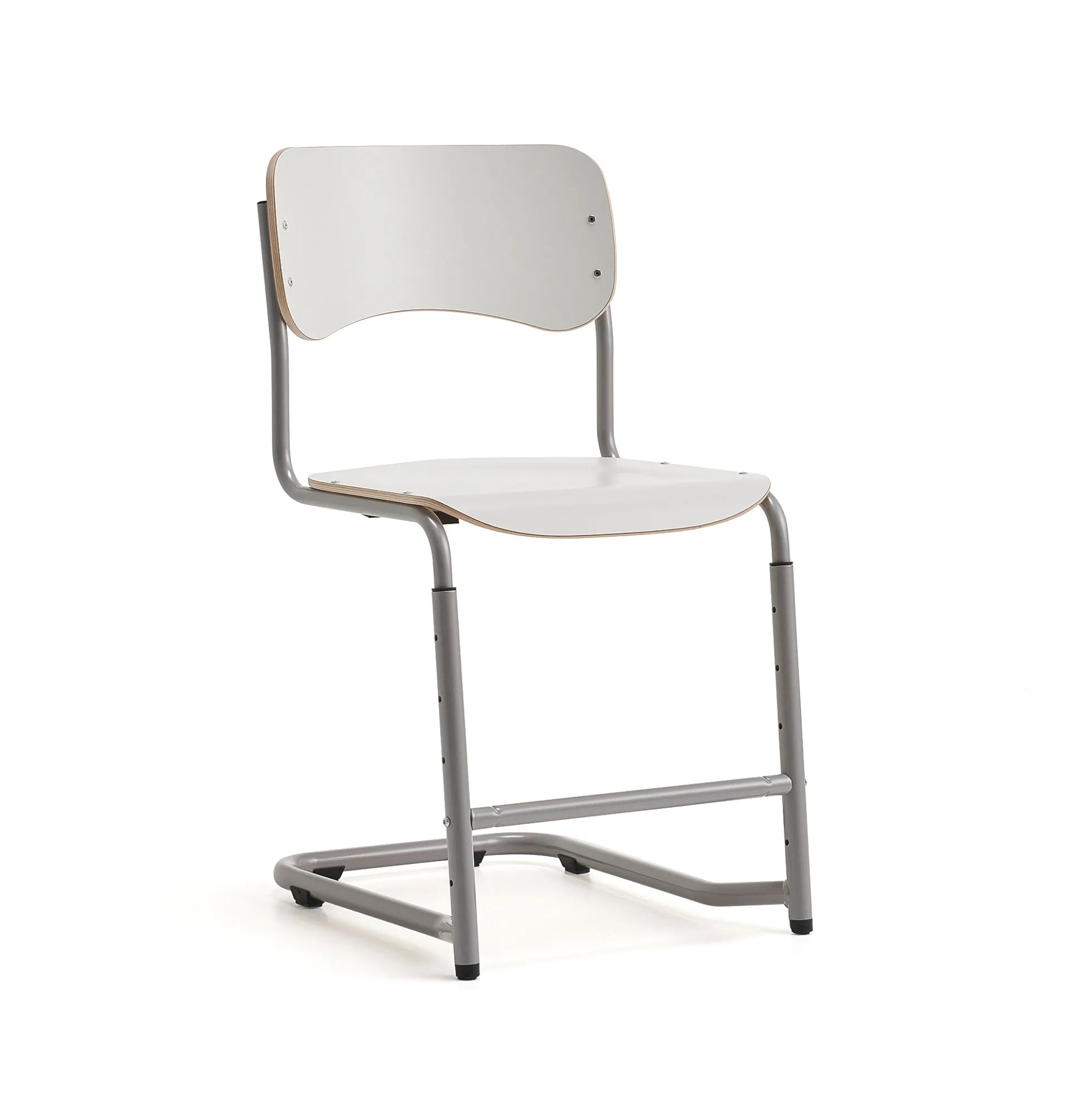 Oppilastuoli ELEVATE Säädettävä korkeus 460–640 mm, hopea/valkoinen