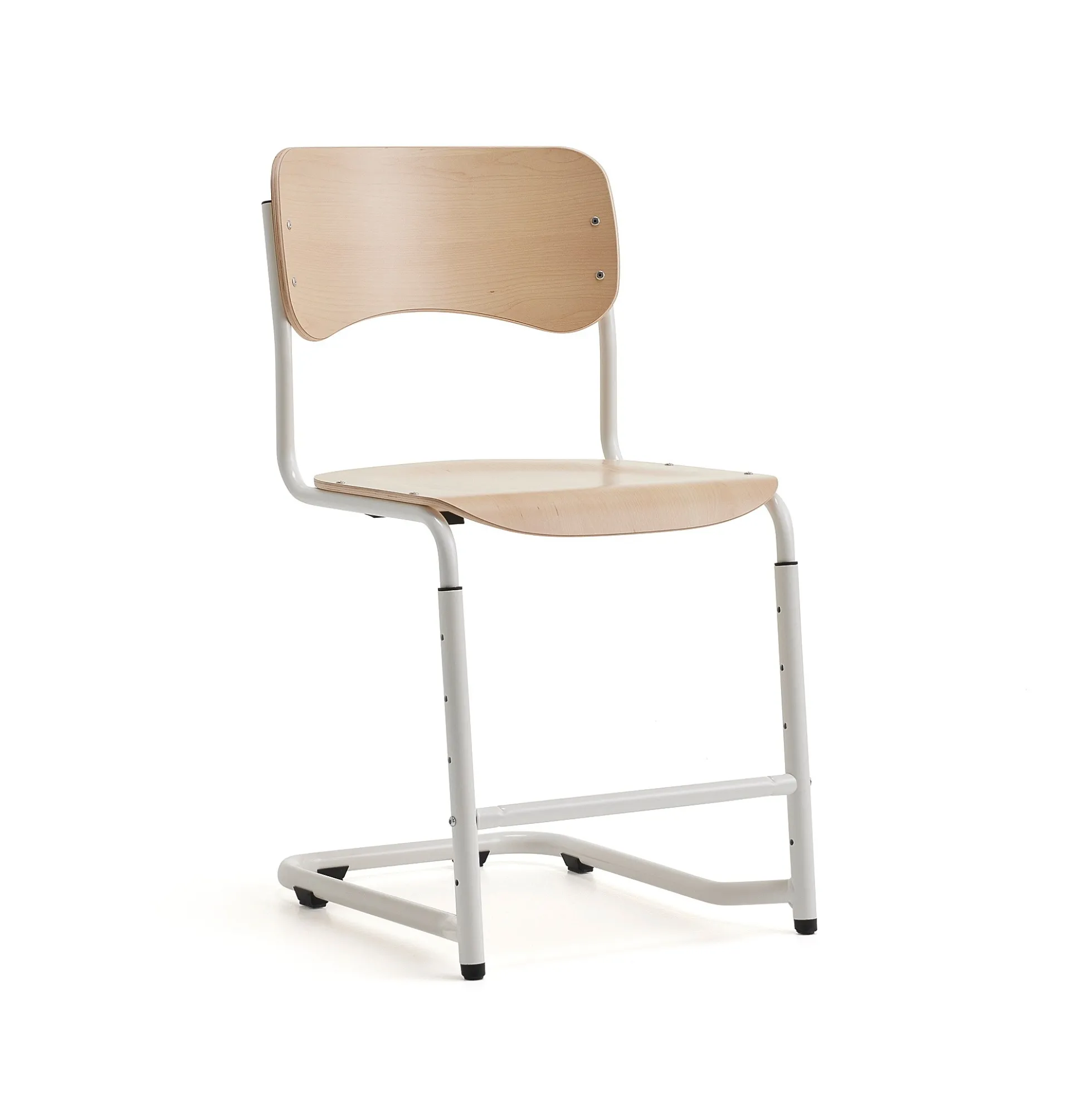 Oppilastuoli ELEVATE Säädettävä korkeus 460–640 mm, valkoinen/koivu