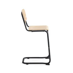 Oppilastuoli LEGERE I Istuinkorkeus 650 mm, antrasiitinharmaa, koivu