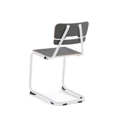 Oppilastuoli LEGERE I Istuinkorkeus 450 mm, valkoinen, antrasiitinharmaa