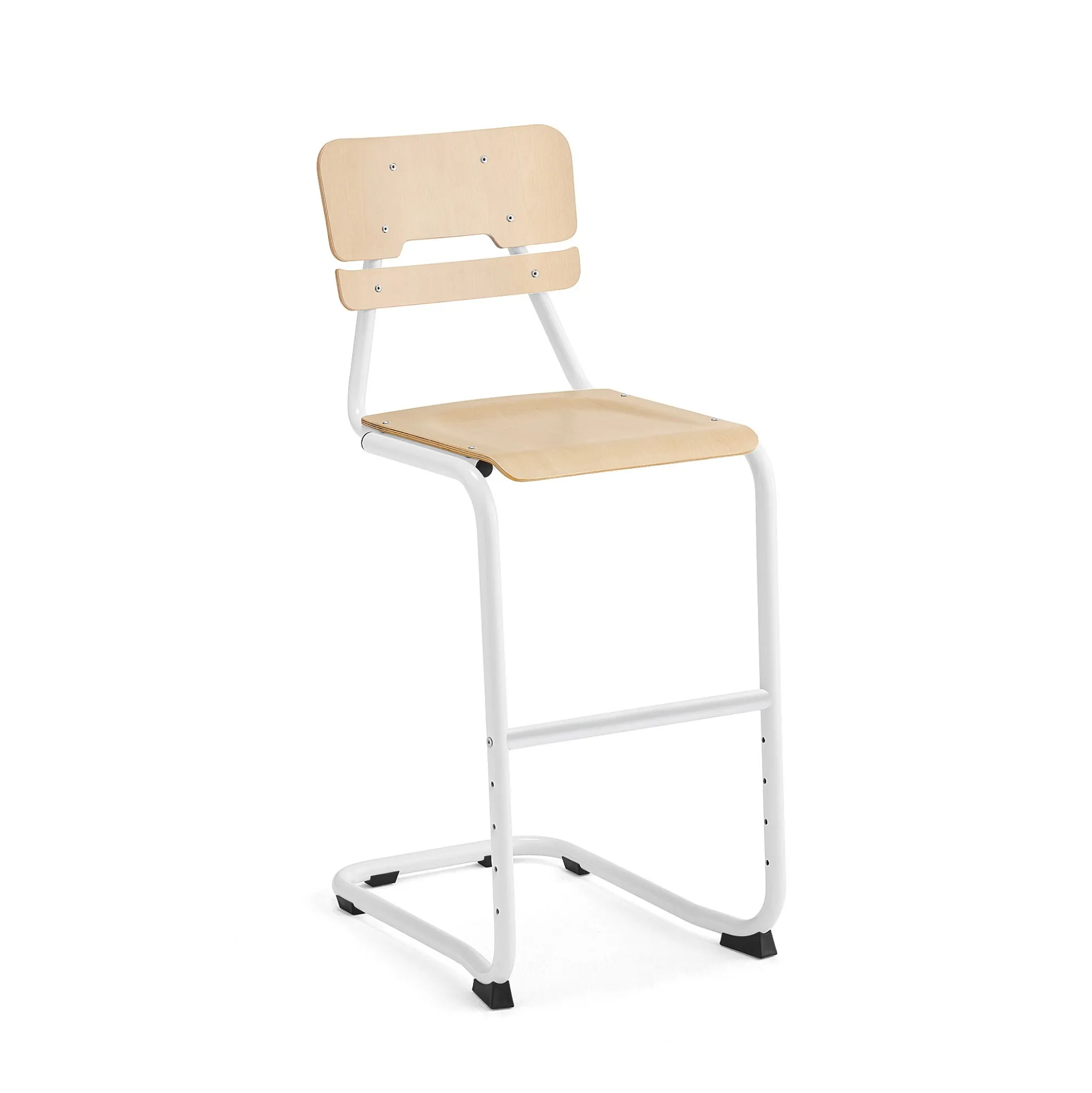 Oppilastuoli LEGERE I Istuinkorkeus 650 mm, valkoinen, koivu