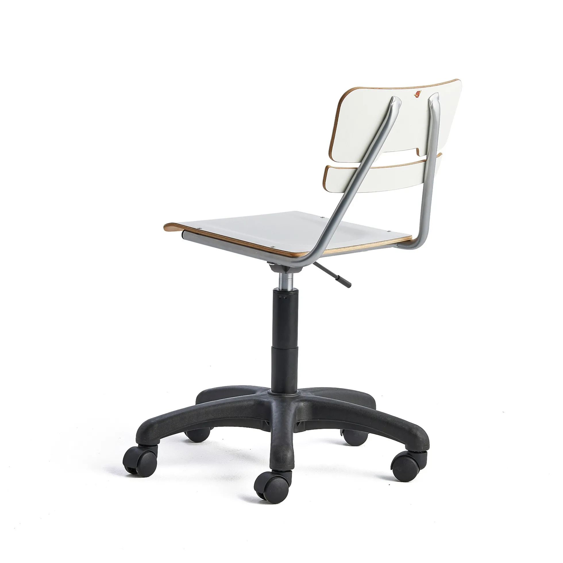 Oppilastuoli LEGERE Korkeussäädettävä, pieni istuin, pyörällinen, korkeus: 430-550 mm, valkoinen