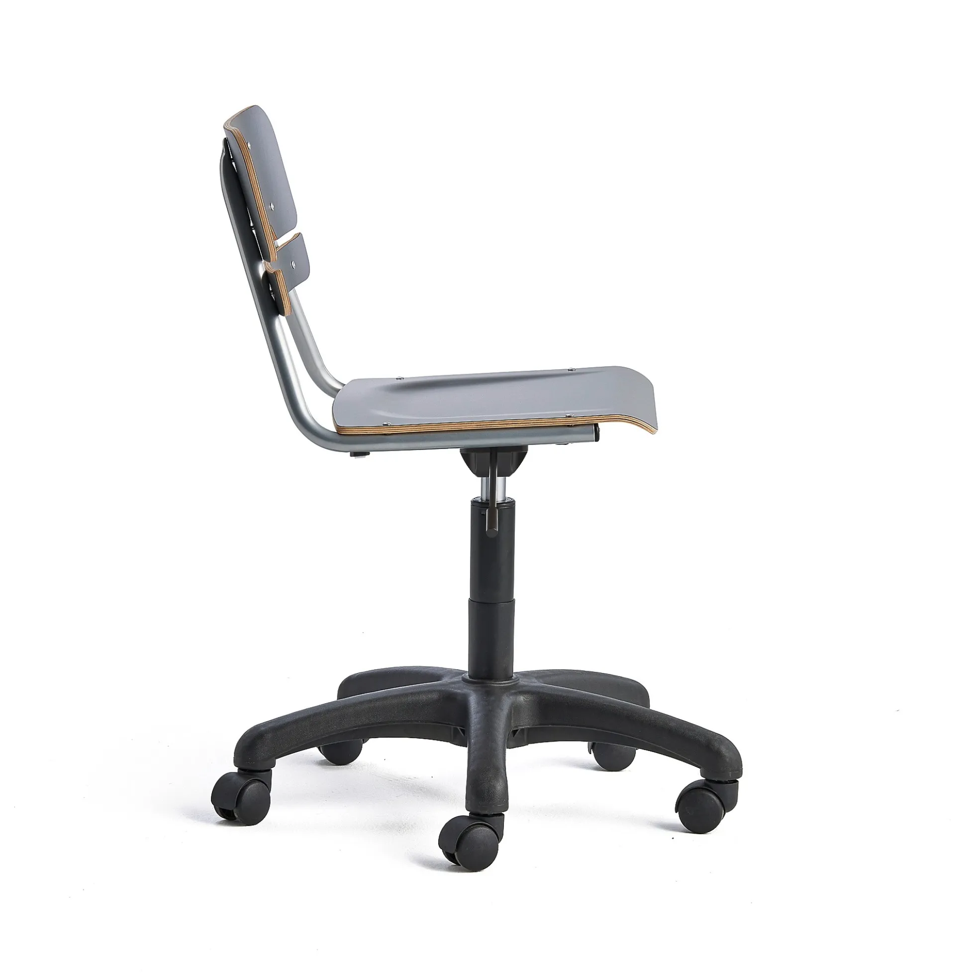 Oppilastuoli LEGERE Korkeussäädettävä, pieni istuin, pyörällinen, korkeus: 430-550 mm, antrasiitinharmaa