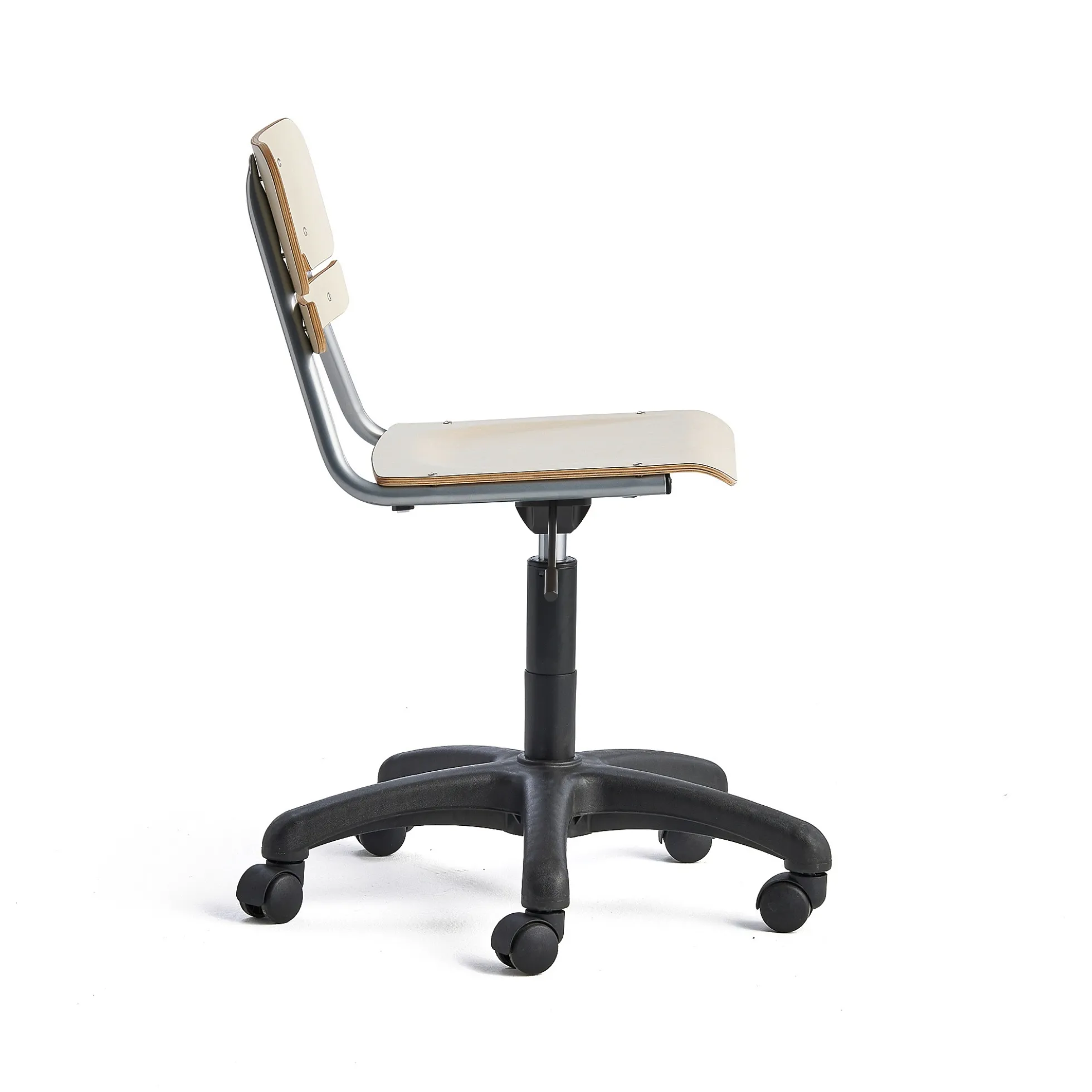 Oppilastuoli LEGERE Korkeussäädettävä, pieni istuin, pyörällinen, korkeus: 430-550 mm, koivu