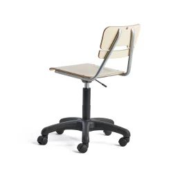 Oppilastuoli LEGERE Korkeussäädettävä, pieni istuin, pyörällinen, korkeus: 430-550 mm, koivu