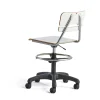 Oppilastuoli LEGERE Korkeussäädettävä, suuri istuin, pyörällinen, korkeus: 530-720 mm, valkoinen