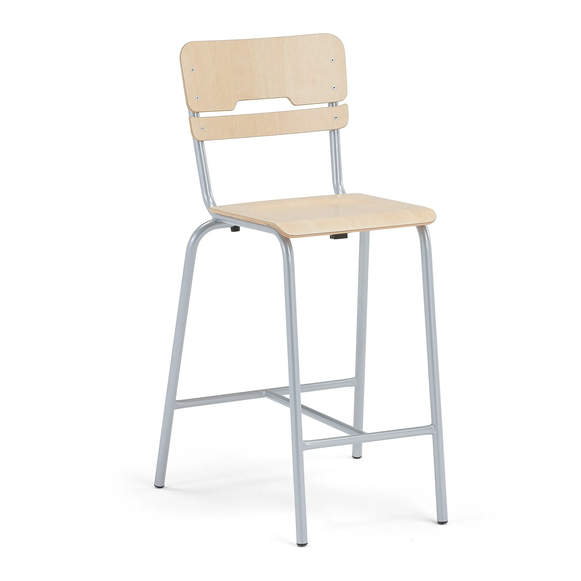 Oppilastuoli SCIENTIA Korkeus: 650 mm, hopeanharmaa/koivu