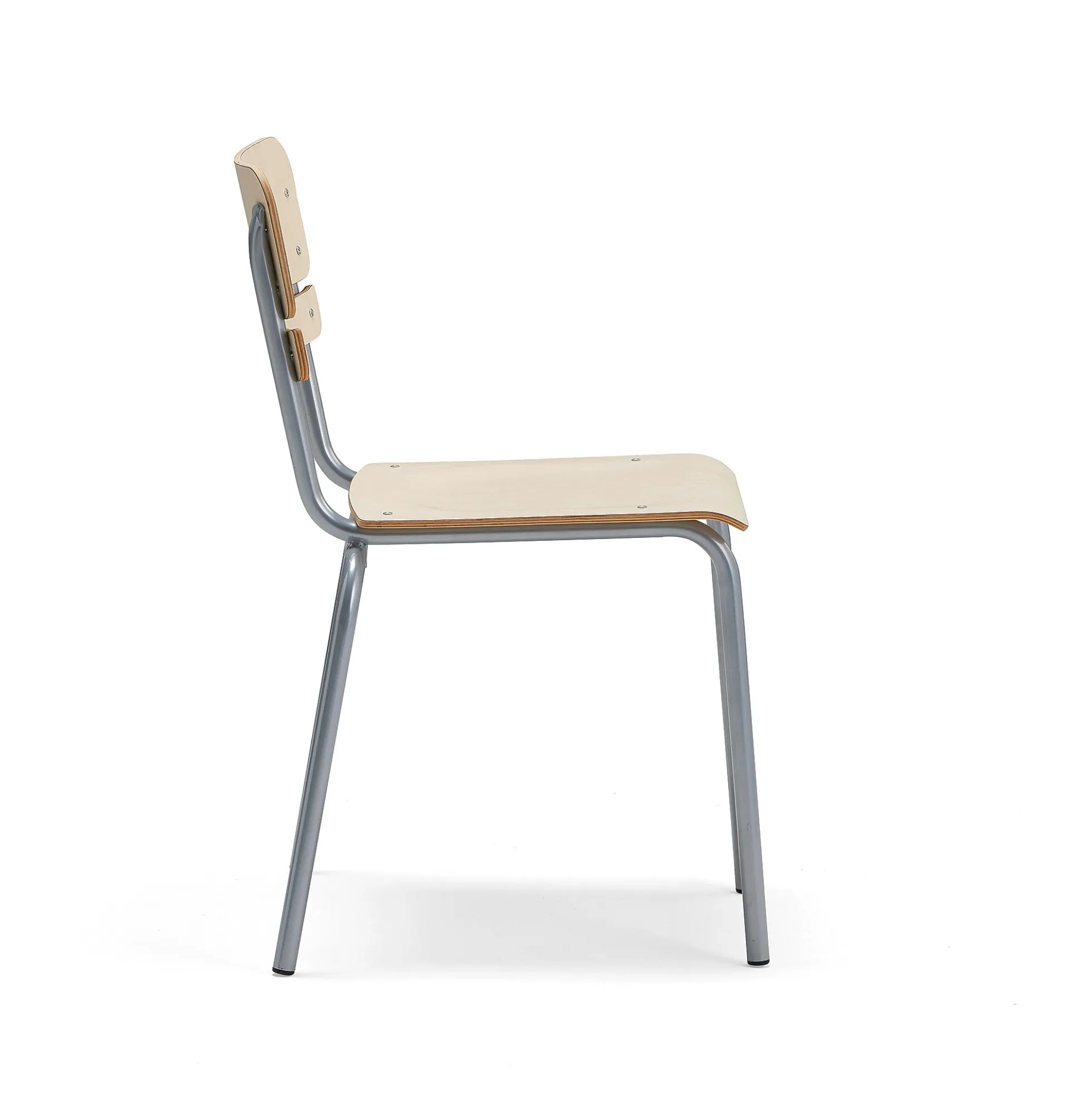 Oppilastuoli SCIENTIA Leveä istuin, korkeus: 460 mm, hopeanharmaa/koivu