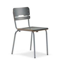 Oppilastuoli SCIENTIA Leveä istuin, korkeus: 460 mm, hopeanharmaa/antrasiitinharmaa