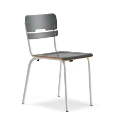 Oppilastuoli SCIENTIA Leveä istuin, korkeus: 460 mm, valkoinen/antrasiitinharmaa