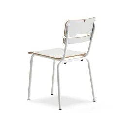 Oppilastuoli SCIENTIA Leveä istuin, korkeus: 460 mm, valkoinen/valkoinen
