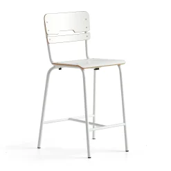 Oppilastuoli SCIENTIA Leveä istuin, korkeus: 650 mm, valkoinen/valkoinen