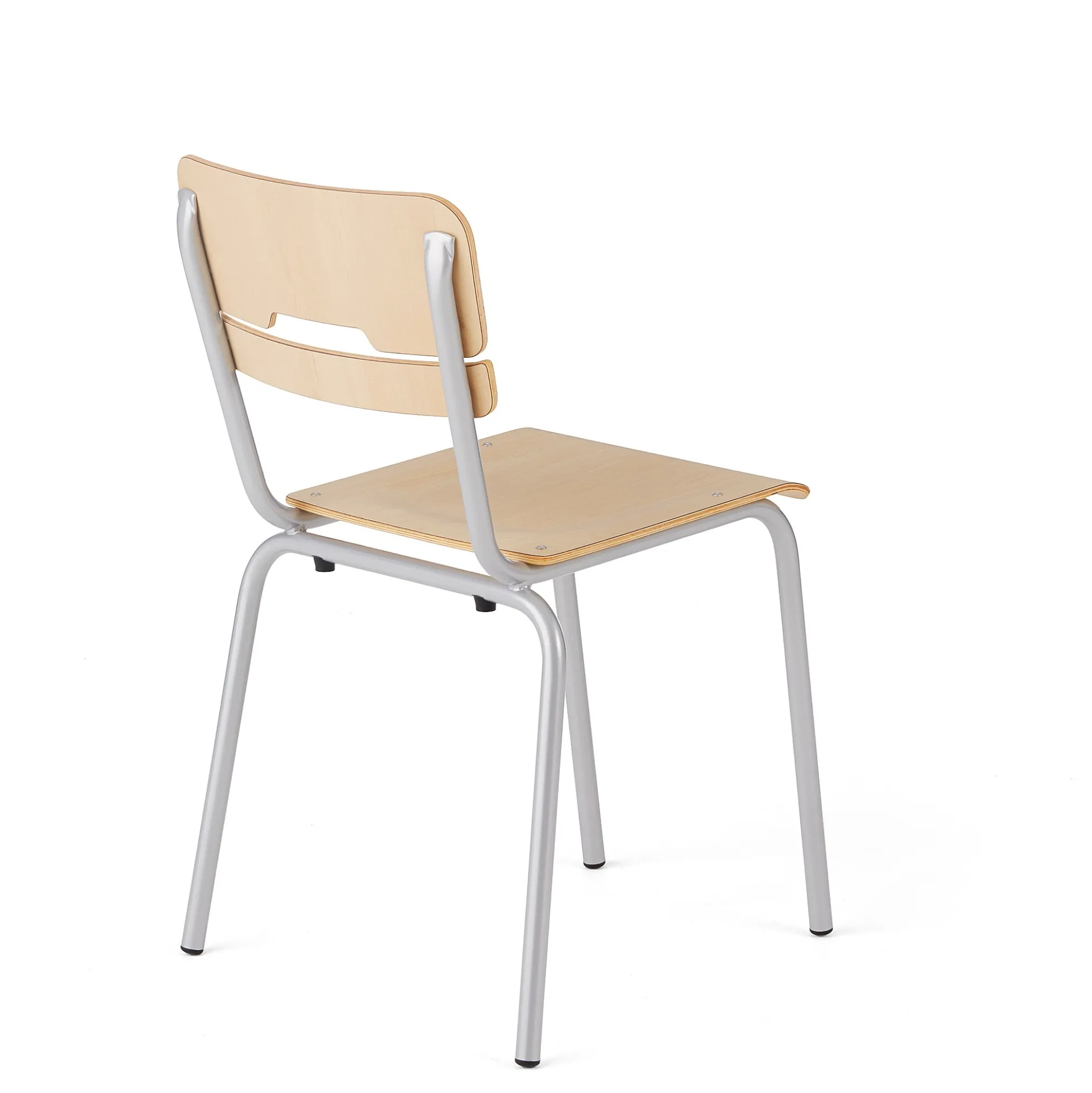 Oppilastuoli SCIENTIA Matala istuin, korkeus: 460 mm, hopeanharmaa/koivu