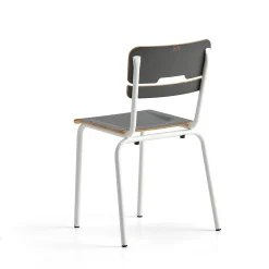 Oppilastuoli SCIENTIA Matala istuin, korkeus: 460 mm, valkoinen/antrasiitinharmaa