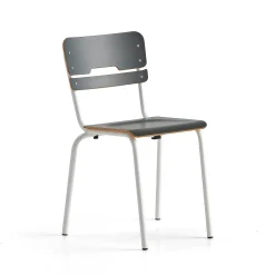 Oppilastuoli SCIENTIA Matala istuin, korkeus: 460 mm, valkoinen/antrasiitinharmaa