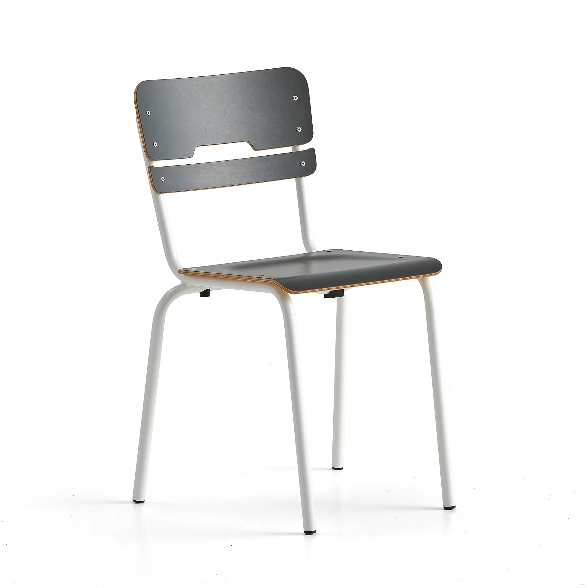 Oppilastuoli SCIENTIA Matala istuin, korkeus: 460 mm, valkoinen/antrasiitinharmaa