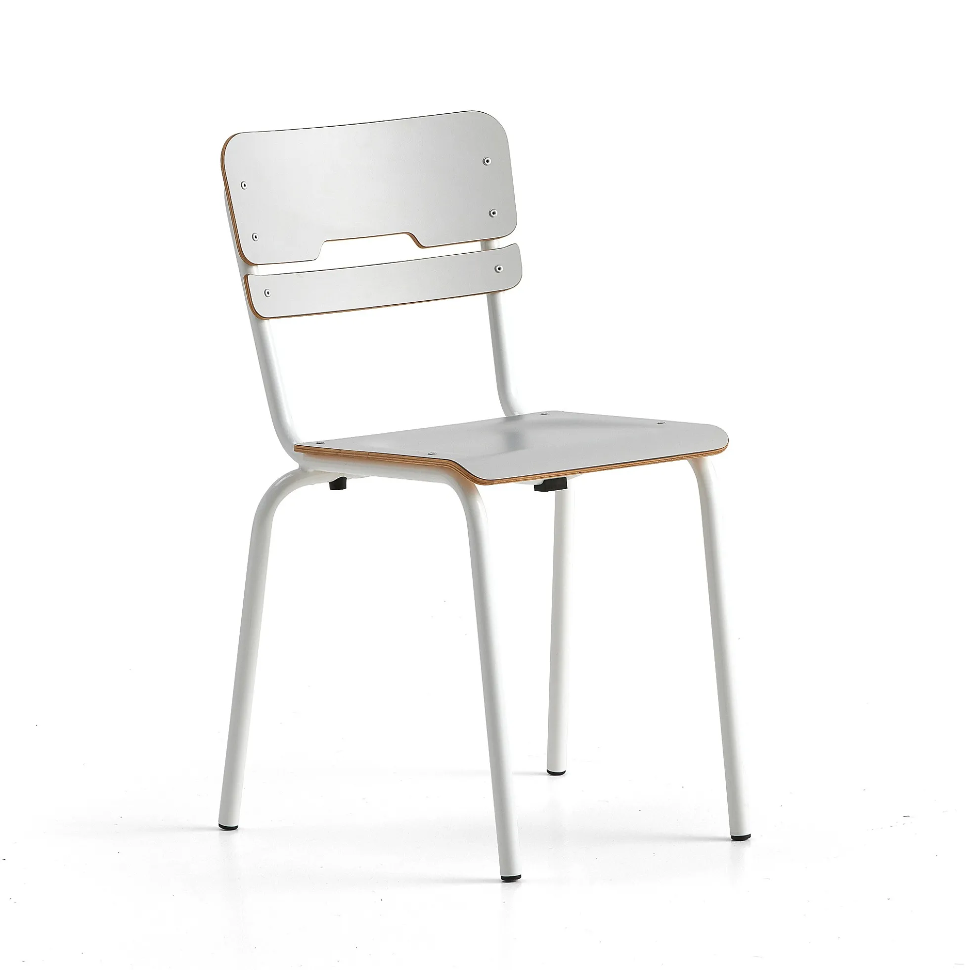 Oppilastuoli SCIENTIA Matala istuin, korkeus: 460 mm, valkoinen/harmaa