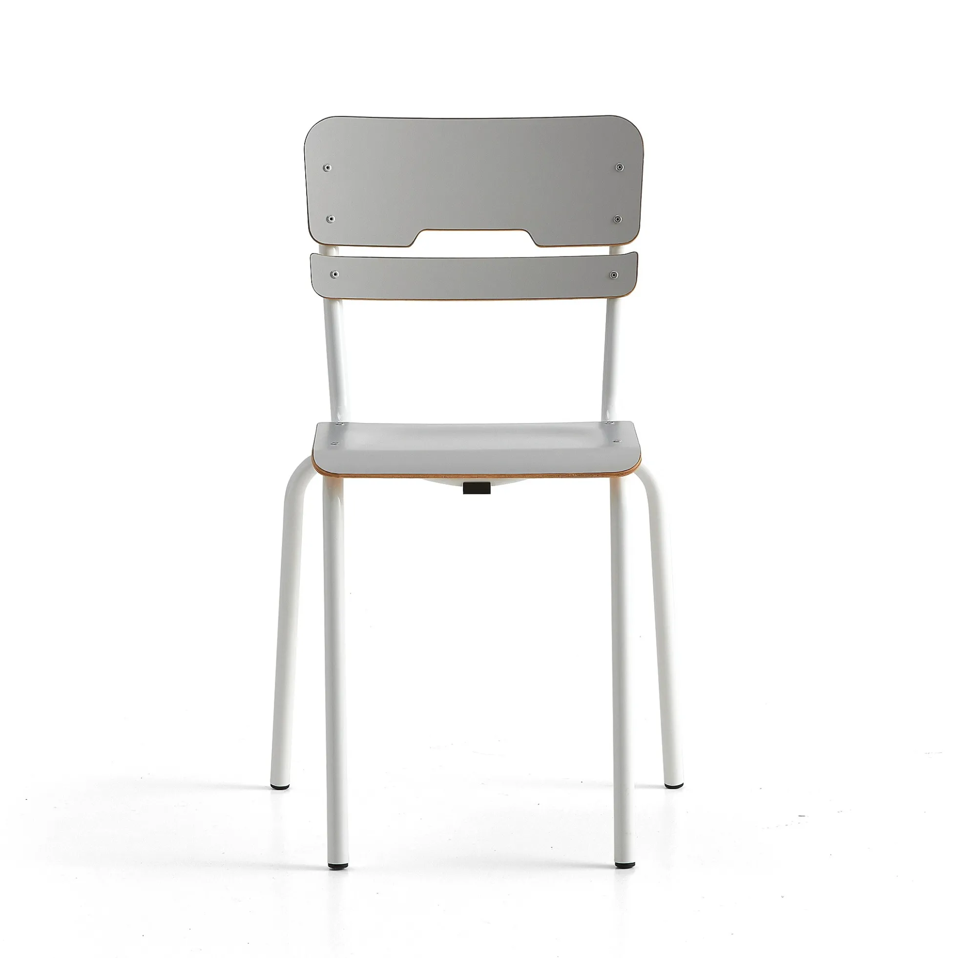 Oppilastuoli SCIENTIA Matala istuin, korkeus: 460 mm, valkoinen/harmaa