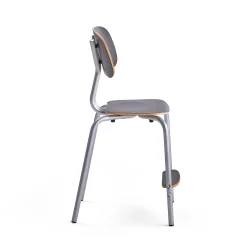 Oppilastuoli YNGVE Jalat, hopeanharmaa, antrasiitinharmaa, korkeus: 520 mm